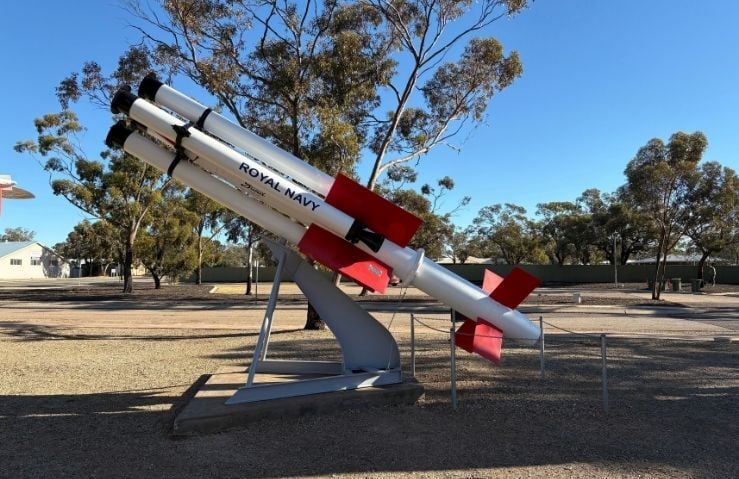 Rocket at Woomera Rocket Range Museum
